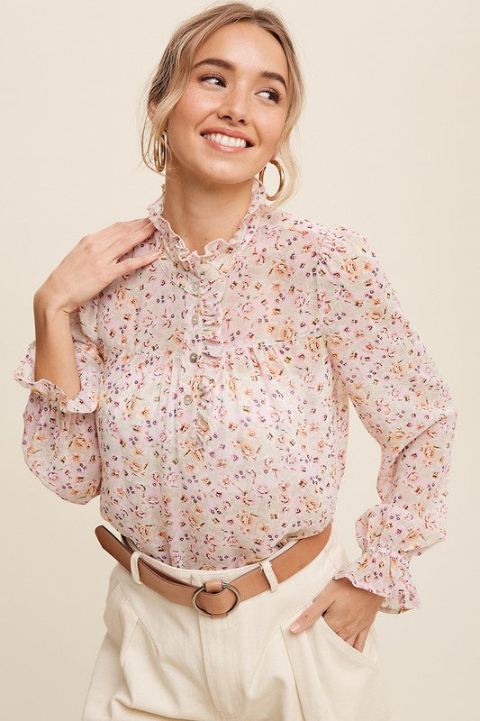 The Floral Chiffon Top