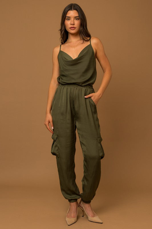 The Olive Cargo Jumpsuit