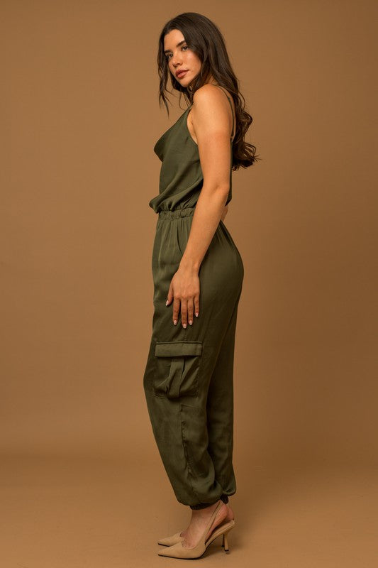 The Olive Cargo Jumpsuit