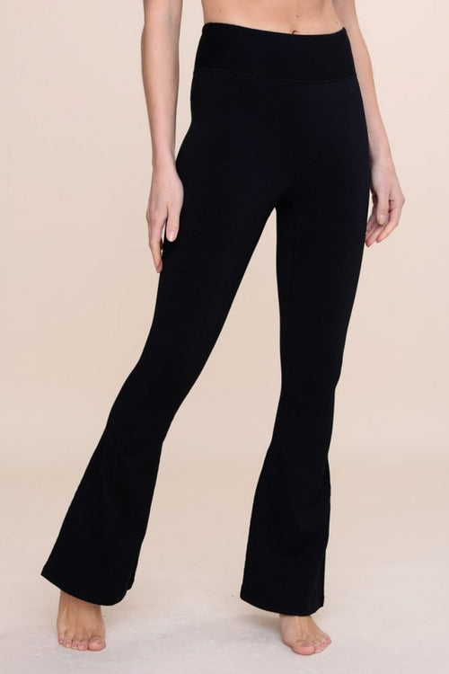 The Rimona Ribbed Flare Leggings