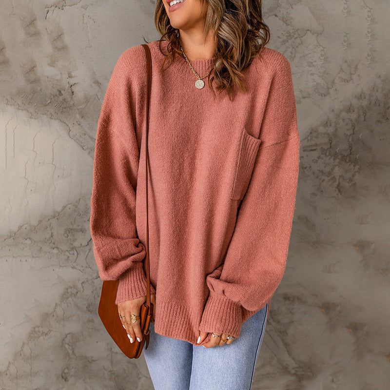 The Round Neck Long Sleeve Sweater